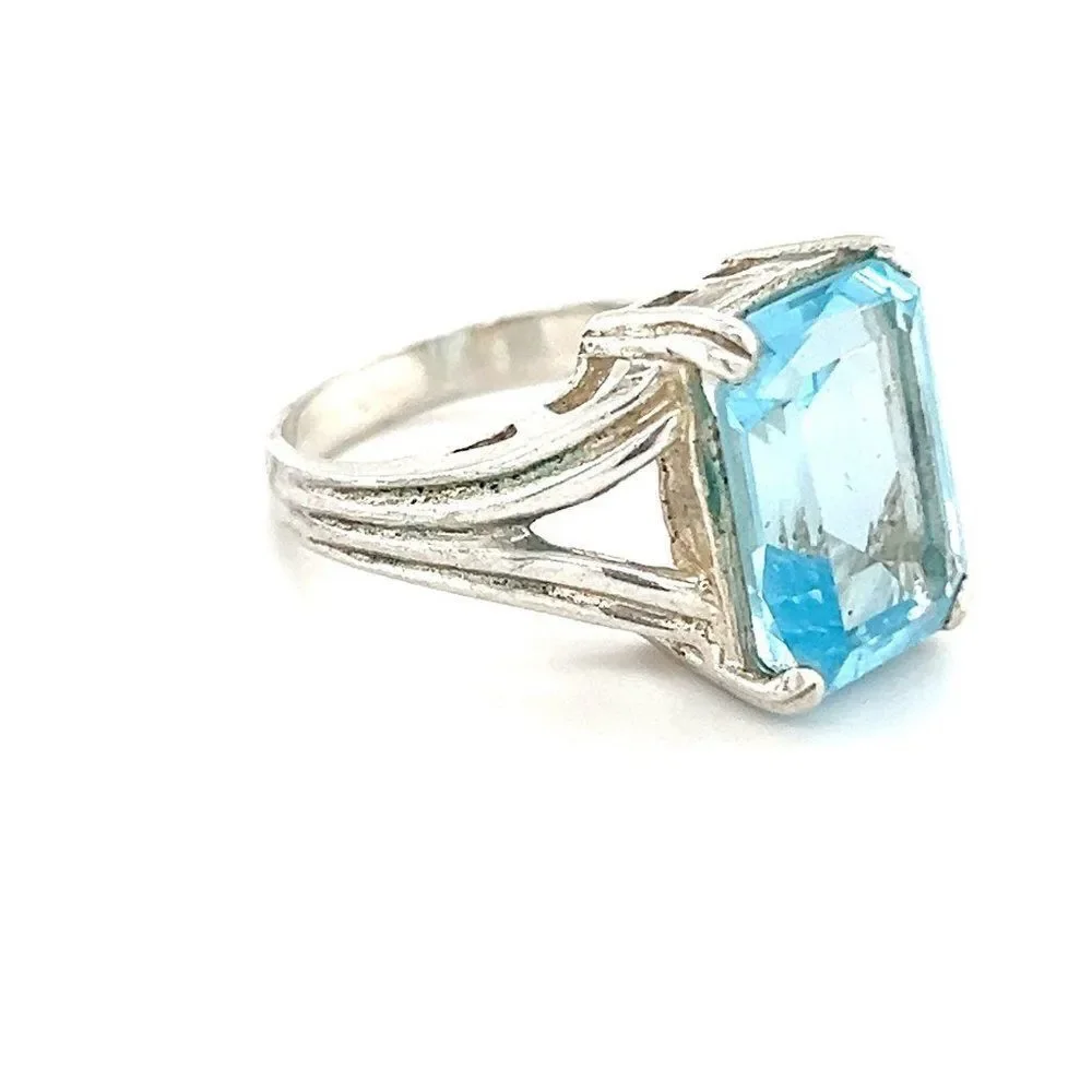 Lovely‎ Exquisite Sterling Large Topaz Ring